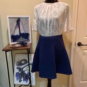 Ann Taylor Textured white top NWT